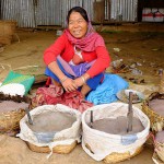 Bazar w Chawngte, stoisko z sidolem