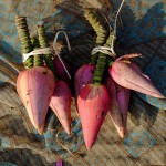 Chawngte, market day, kwiaty banana